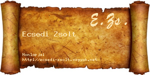 Ecsedi Zsolt névjegykártya